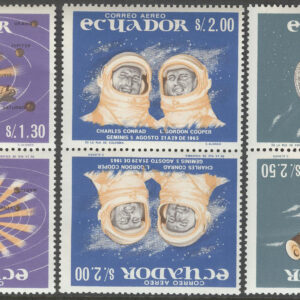 Ecuador – M 1210-1212 Rymd – Solsystemet – Gemini 6, têtê-bêche par **