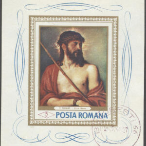 Rumänien – M BL  65 Konst – Ecce Homo av Tizian, Block
