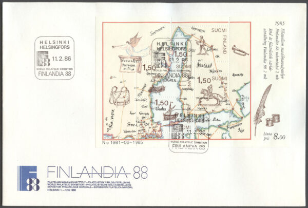 Finland - Minnespost 1986-02-11 Finlandia 88