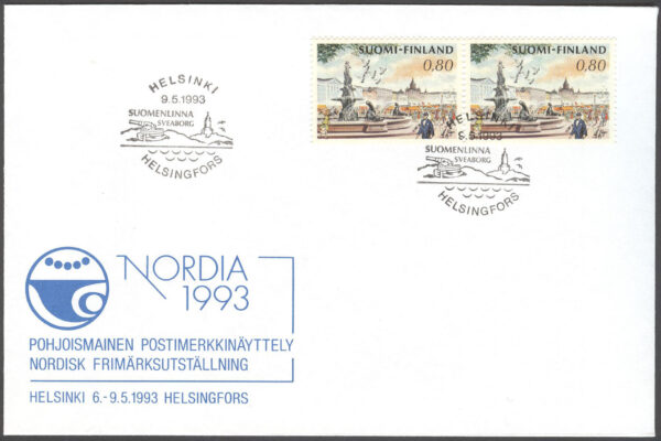 Finland - Minnespost 1993-05-09 Nordia 1993 - Sveaborg