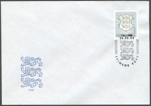 Estland - FDC 1993-05-25 - Statsvapen, märke kpl
