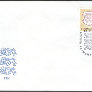 Estland – FDC 1993-07-07 – Statsvapen, märke kpl