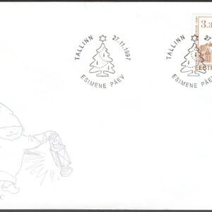 Estland – FDC 1997-11-27 – Byggnader – St.-Anna Kyrkan i Hallist, märke kpl