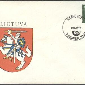 Litauen – FDC 1994-11-19 – Vapen – Litauisk Riddare, märke kpl