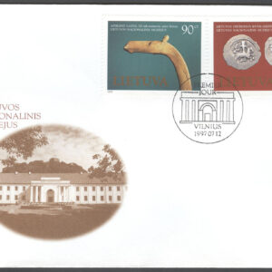Litauen – FDC 1997-07-12 – Museieföremål bla Gamla Mynt, serie 2 kpl