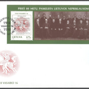 Litauen – FDC 1998-02-16 – Frihetsförklaringen 80 år, Block