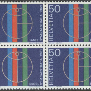 Schweiz – M  898 Gymnastik – Gymnaestrada I Basel 50 år, 4-Block **