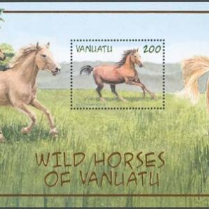 Vanuatu – M BL  43 Hästar – Tanna vildhästar, block **