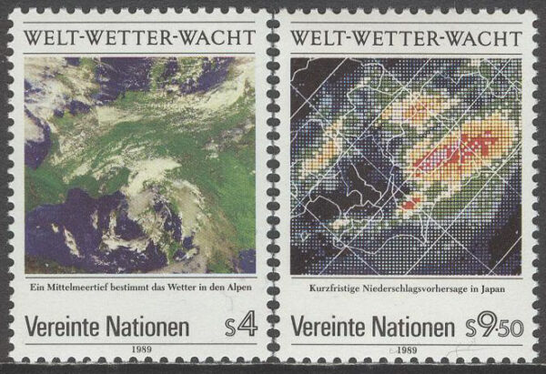 FN Wien - M   92-93 Väderobservation med Satellit 25 år, 2 kpl **