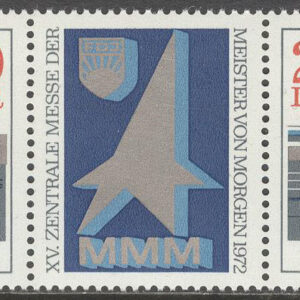 DDR – M 1799-1800 + Zf Mässa för morgondagens Mästare MMM, 3-strip kpl **