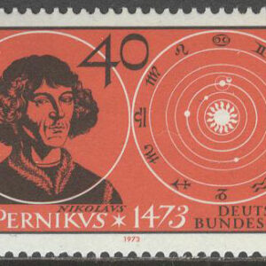 Tyskland – M  758 Rymd –  Nikolaus Kopernikus 500 år, märke kpl **