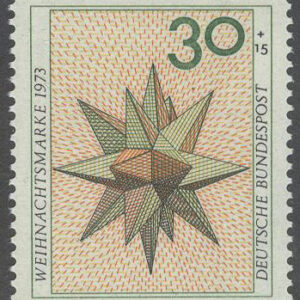 Tyskland – M  790 Jul 1973 – Julstjärna, märke kpl **
