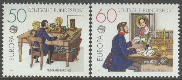 Tyskland - M 1011-1012 Europa CEPT 1979 Posthistoria, serie 2 kpl **