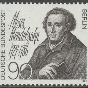 Berlin – M  601  Moses Mendelssohn 250 år – Filosof, märke kpl **