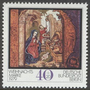 Berlin – M  613 Jul 1979 – Konst – Jesu Födelse, märke kpl **