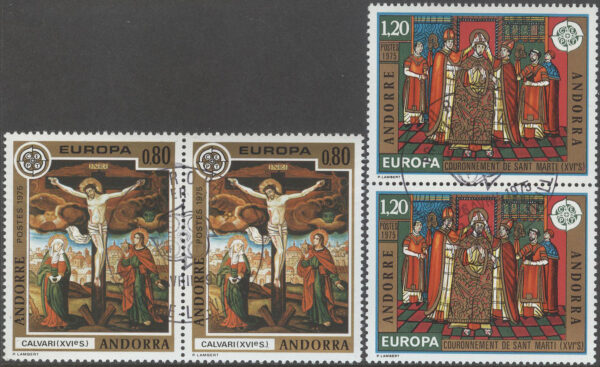 Andorra Fr - M  264-265 Europa CEPT 1975 Konst, 2 st par