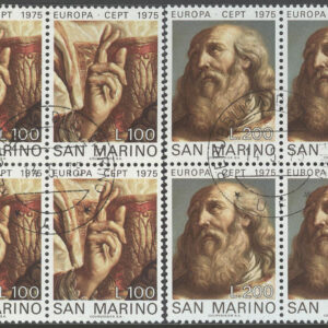 San Marino – M 1088-1089 Europa CEPT 1975 konst, 2 st 4-Block