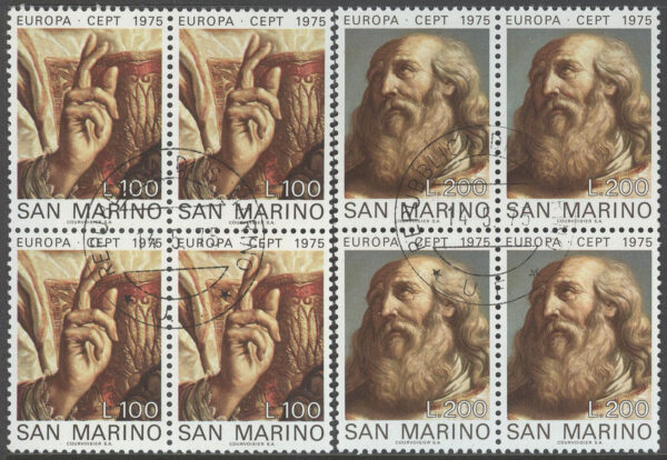 San Marino - M 1088-1089 Europa CEPT 1975 konst, 2 st 4-Block