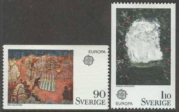 Sverige - F  916-917 Europa CEPT 1975 konst, 2 kpl **