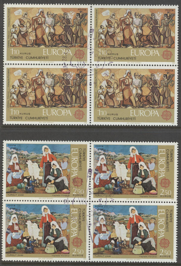 Turkiet - M 2355-2356 Europa CEPT 1975 Konst, 2 st 4-Block
