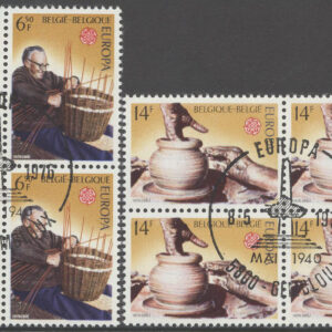 Belgien – M 1857-1858 Europa CEPT 1976 Hantverk, 2 st 4-Block