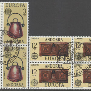 Andorra Sp – M  101-102 Europa CEPT 1976 Hantverk, 2 st 4-Block