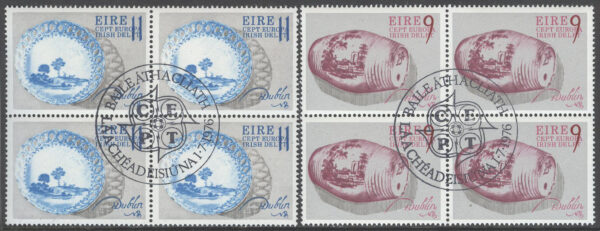 Irland - M  344-345 Europa CEPT 1976 Hantverk, 2 st 4-Block