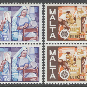 Malta – M  532-533 Europa CEPT 1976 Hantverk, 2 st 4-Block