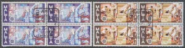 Malta - M  532-533 Europa CEPT 1976 Hantverk, 2 st 4-Block