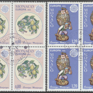 Monaco – M 1230-1231 Europa CEPT 1976 Konsthantverk, 2 st 4-Block