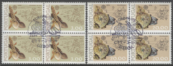 Portugal - M 1311-1312 Europa CEPT 1976 Konsthantverk, 2 st 4-Block
