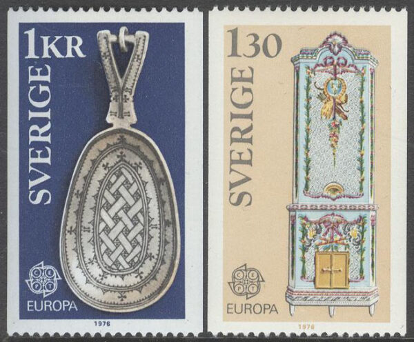 Sverige - F  960-961 Europa CEPT 1976 Hantverk, 2 kpl **