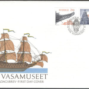 Sverige – FDC 1990-05-15 – Nya Wasamuseet, serie 2 kpl Vinjett 1