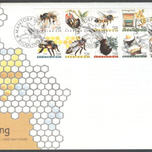 Sverige – FDC 1990-05-15 – Rabattmärken XII – Biodling, serie 10 kpl Vinjett 1