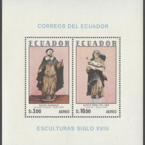 Ecuador – M BL  58 Skulpturer från skolan i Quito, Block **