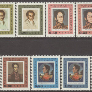 Venezuela – M 1717-1718, 1720-1721, 1723-1727 S Bolívar, serie 9 olika **