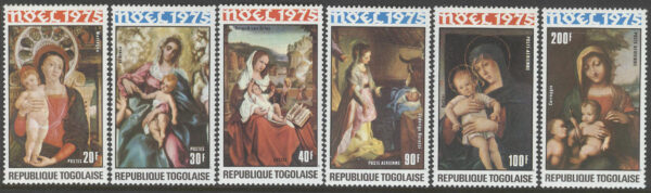 Togo - M 1130-1135 A Jul 1975 - Konst - Madonna med Barn, serie 6 kpl **