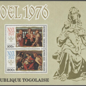 Togo – M BL 108 Jul 1976 – Konst bla Den heliga familjen, Block **