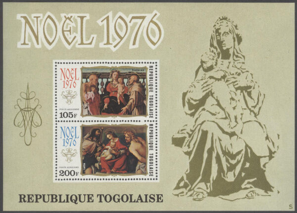 Togo - M BL 108 Jul 1976 - Konst bla Den heliga familjen, Block **
