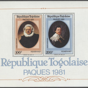 Togo – M BL 174 Påsk 1981 – Konst av Rembrandt, Block **