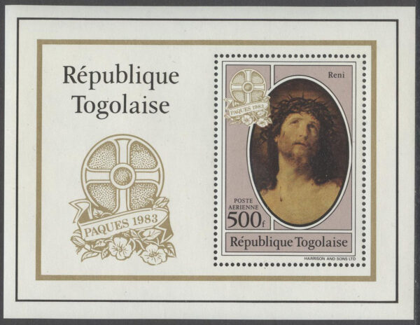 Togo - M BL 200 Påsk 1983 - Konst - Kristus med Törnekronan, Block **