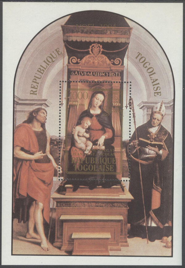 Togo - M BL 255 Jul 1984 - Konst - Madonna med Barn, Block **
