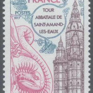 Frankrike – M 2045 Turism – Kyrkan i Saint-Amand-les-Eaux, märke kpl **