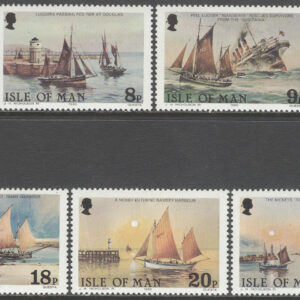 Isle of Man – M  182-186 Missionshus för fiskare 100 år – Båtar, 5 kpl **