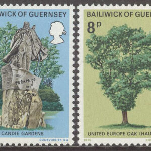 Guernsey – M  121-124 Victor Hugos Exil på Guernsey – Träd, 4 kpl **