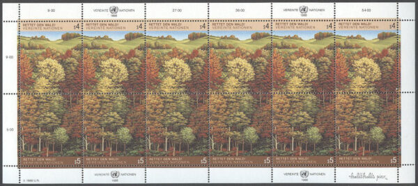 FN Wien - M   81-82 Rädda Skogen - Höstlig Lövskog - Träd, Block **