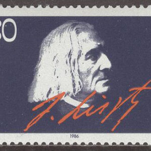 Tyskland – M 1285 Franz Liszt död i 100 år – Kompositör – Musik, märke kpl **