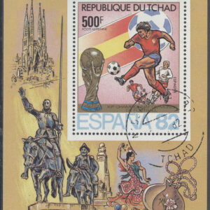 Tchad – M BL  80 A VM i Fotboll i Spanien 1982 Spansk spelare, Block