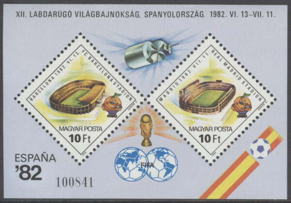 Ungern - M BL 155 A VM i Fotboll i Spanien 1982, Block **