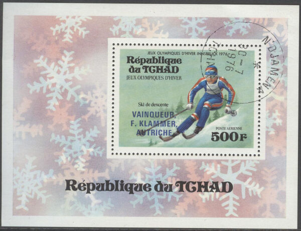 Tchad - M BL  63 OS i Innsbruck 1976 Medaljör i Störtlopp, Block